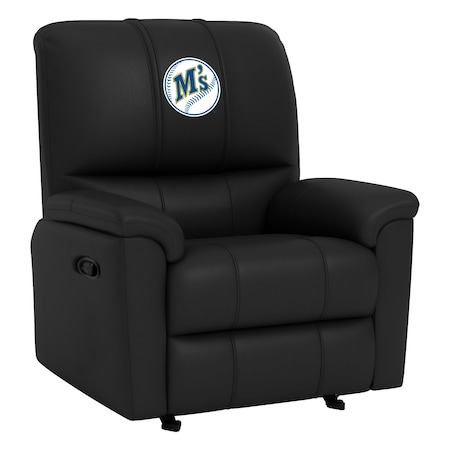 Dreamseat Rocker Recliner with Seattle Mariners Cooperstown Secondary XZ52031CDRRBLK-PSCOOP0096